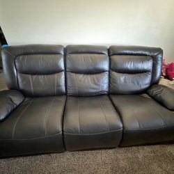 3 Seat Leather Couch 