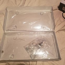 BRAND NEW FRONT AND REAR LICENSE PLATE SHIELDS