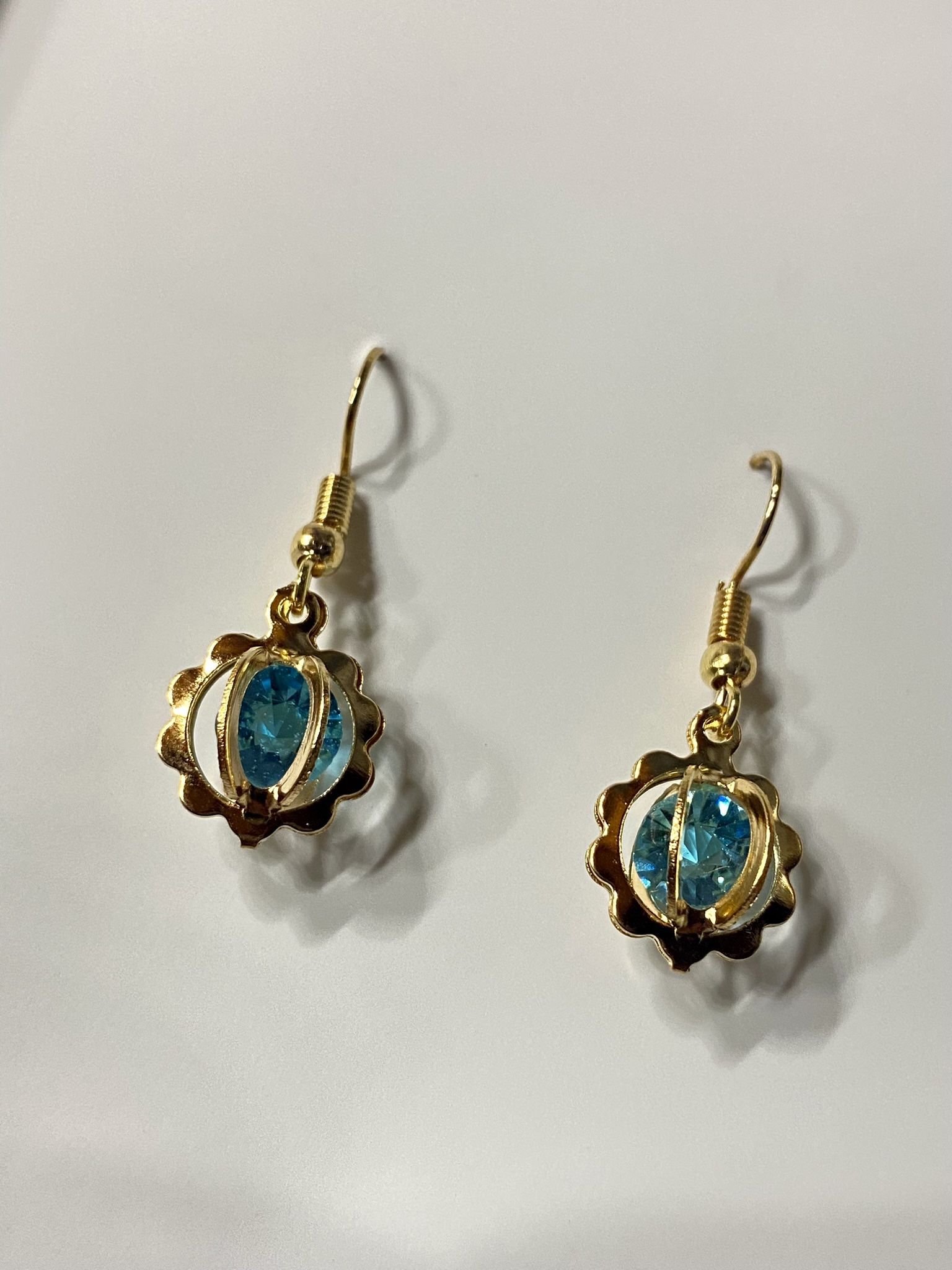 Light Blue Diamond Golden Earring