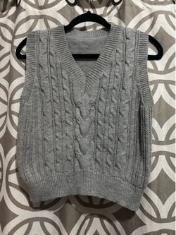 Cropped Grey Vest