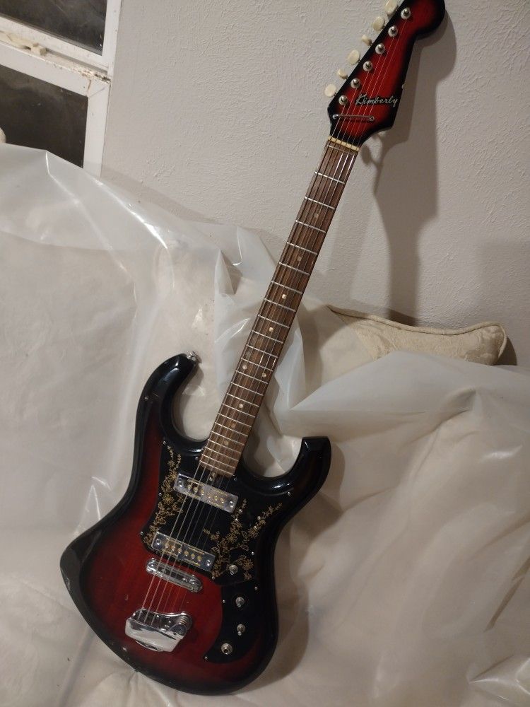 Kimberly Bison (Teisco) electric guitar - Vintage - Gold foil pickups