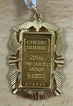 Credit Suisse 2.5g Fine Gold Bar Pendant