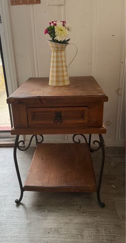 Rustic Wood Side Table