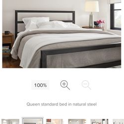 Room & Board Parsons King Bed – Solid Steel Frame 