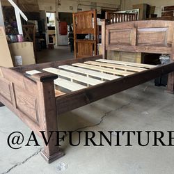 Solid Wood Full Bed Frame