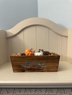 Wooden Fall Harvest Decorative Crate