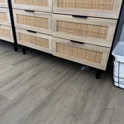 6 Drawer Rattan Dresser 