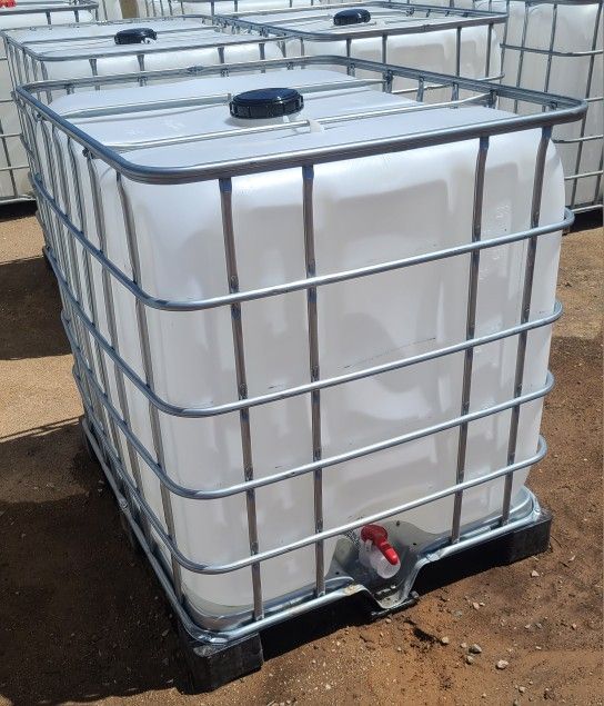 275 Gallon water tank tote IBC rinsed metal cage Gal G