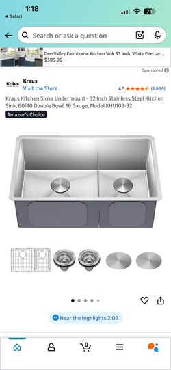 Stainless steel Sink