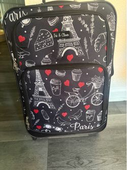 Iris & Clover Paris Print Rolling Luggage