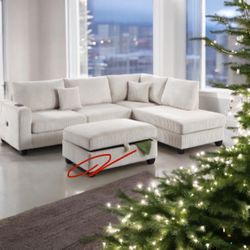 New! Super Comfy~ Luxurious Sofa Sectional! FREE STORAGE OTTOMAN!!