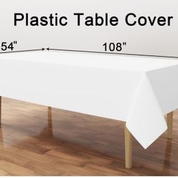 Disposable Table Cloth 6 Pack (54 x 108 Inch)