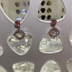 Pink & Clear Earrings