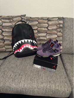 Jordan 4 and back pack