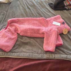 Little Beast Fleece Pink Dog Onesie Size XL 