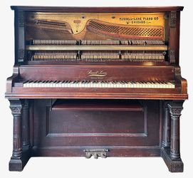 Free Antique Upright Cabinet Grand Piano - Circa 1890s