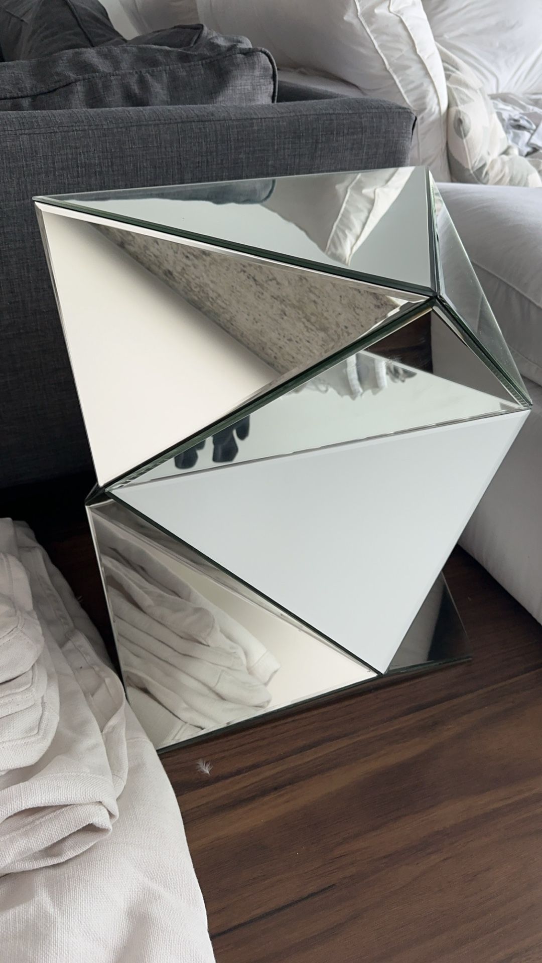 Z Gallerie glass prism side table for Sale in Scottsdale, AZ OfferUp