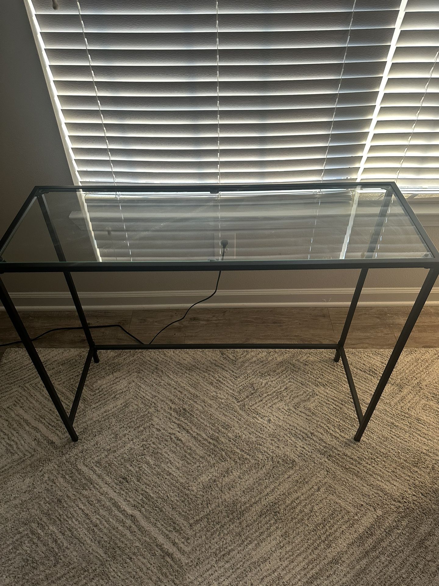 Glass/Metal Console Table