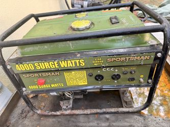 Sportsman 4000 Watt Generator, 3250 Running, Untested, Sold As-Is