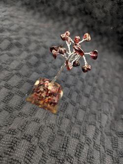 2" Garnet crystal tree with Resin base