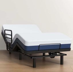 (X-16)Home Care Electric Adjustable Bed Frame with Safety Rail, Full