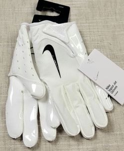 Brand New Nike Vapor Jet Football Gloves White Black Men Sizes Small, Medium, Large