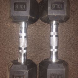 10 Lbs Pound Dumbbells