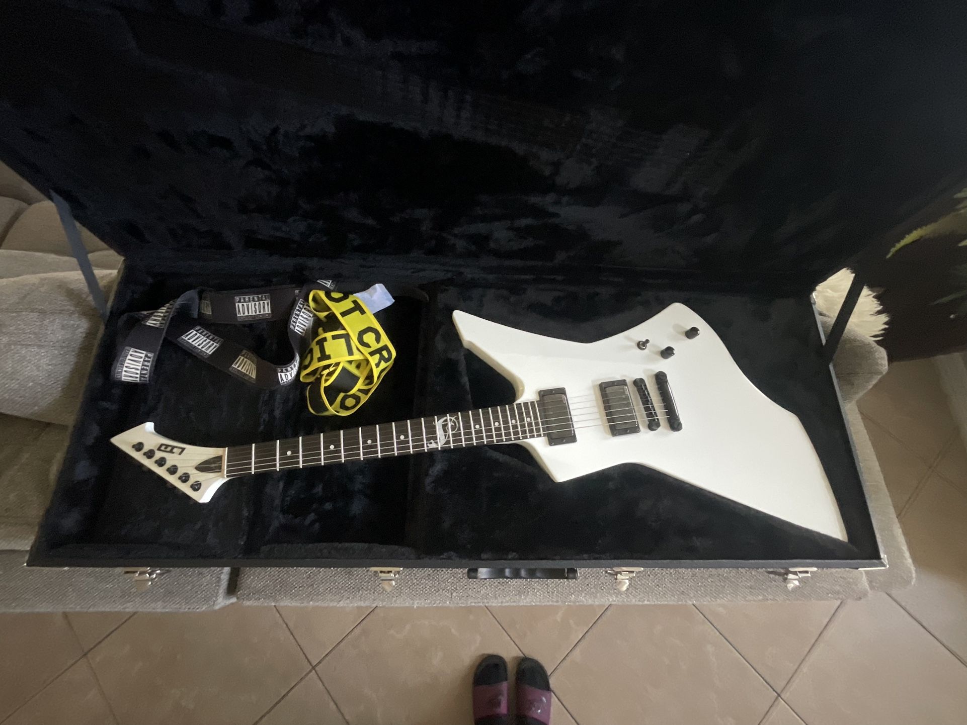 ESP LTD James Hatfield Signature Snakebyte Electric in Snow Finish