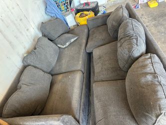 Free sofas  Belmont and Judson first come first served dont need too ask just take them