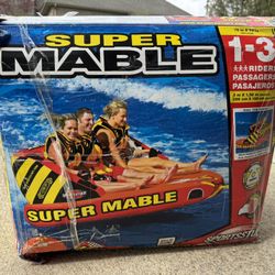 Super Mable Towable Tube (1–3 Riders) w/ Rope – Summer FUN Machine 🌊🔥