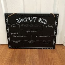 Chalkboard About Me