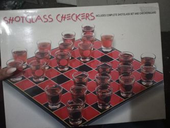 Shot glass checkers