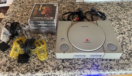 PlayStation 1 Bundle Two Controllers w/Games