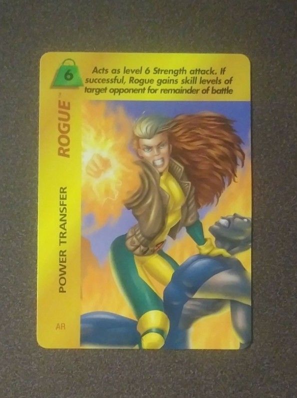 1995 Fleer Marvel Rogue Power Transfer OverPower Card Game Vintage Comics Collectible AR