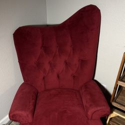 Burgundy/Red Lounge Chair