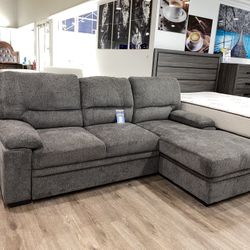 SLEEPER SOFA WITH STORAGE CHAISE SOFA CAMA EN VENTA OFFER ENDS 11/20!!***