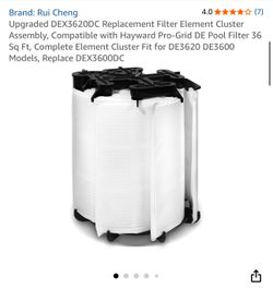 Upgraded DEX3620DC Replacement Filter Element Cluster Assembly, Compatible with Hayward Pro-Grid DE Pool Filter 36 Sq Ft, Complete Element Cluster Fit
