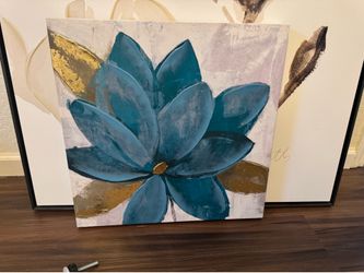 Blue wallflower decorative art