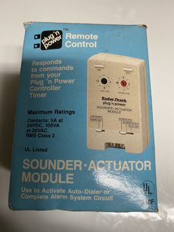 Radio Shack 61-2688 Remote Control Sounder Actuator Module