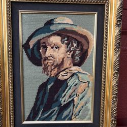 Vintage French Framed Needlepoint