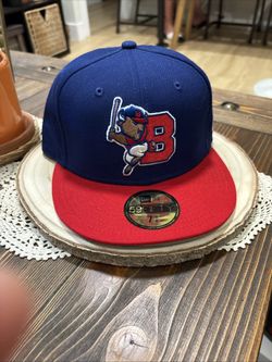 Buffalo Bisons New Era 59Fifty Blue Red Fitted Baseball Hat 7 3/8 MiLB Cap NWOT