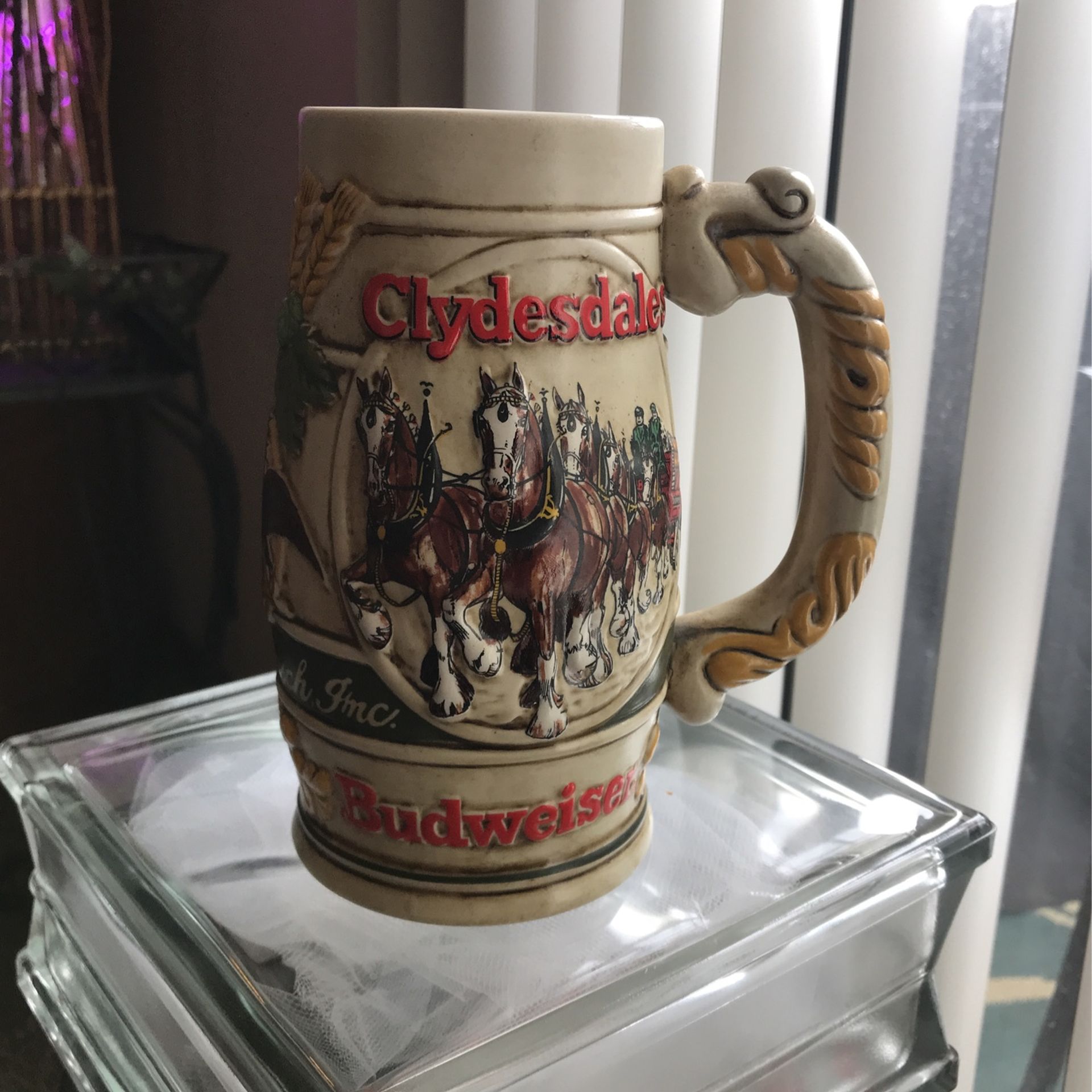 1983 Budweiser Holiday Beer Stein