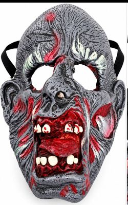 Scary Zombie Monster Halloween Horror Latex Monster Mask Adult size OS NWOT open box