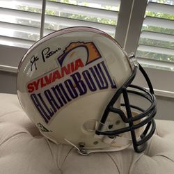 SIGNED Joe Paterno & R.C. Slocum Full Size Alamo Bowl helmet 