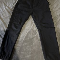 mens black cargos