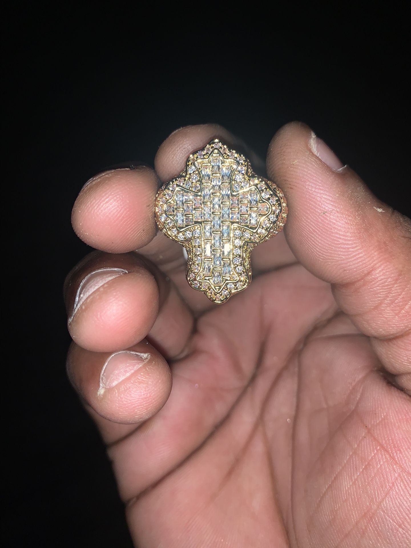 Diamond Cross Ring