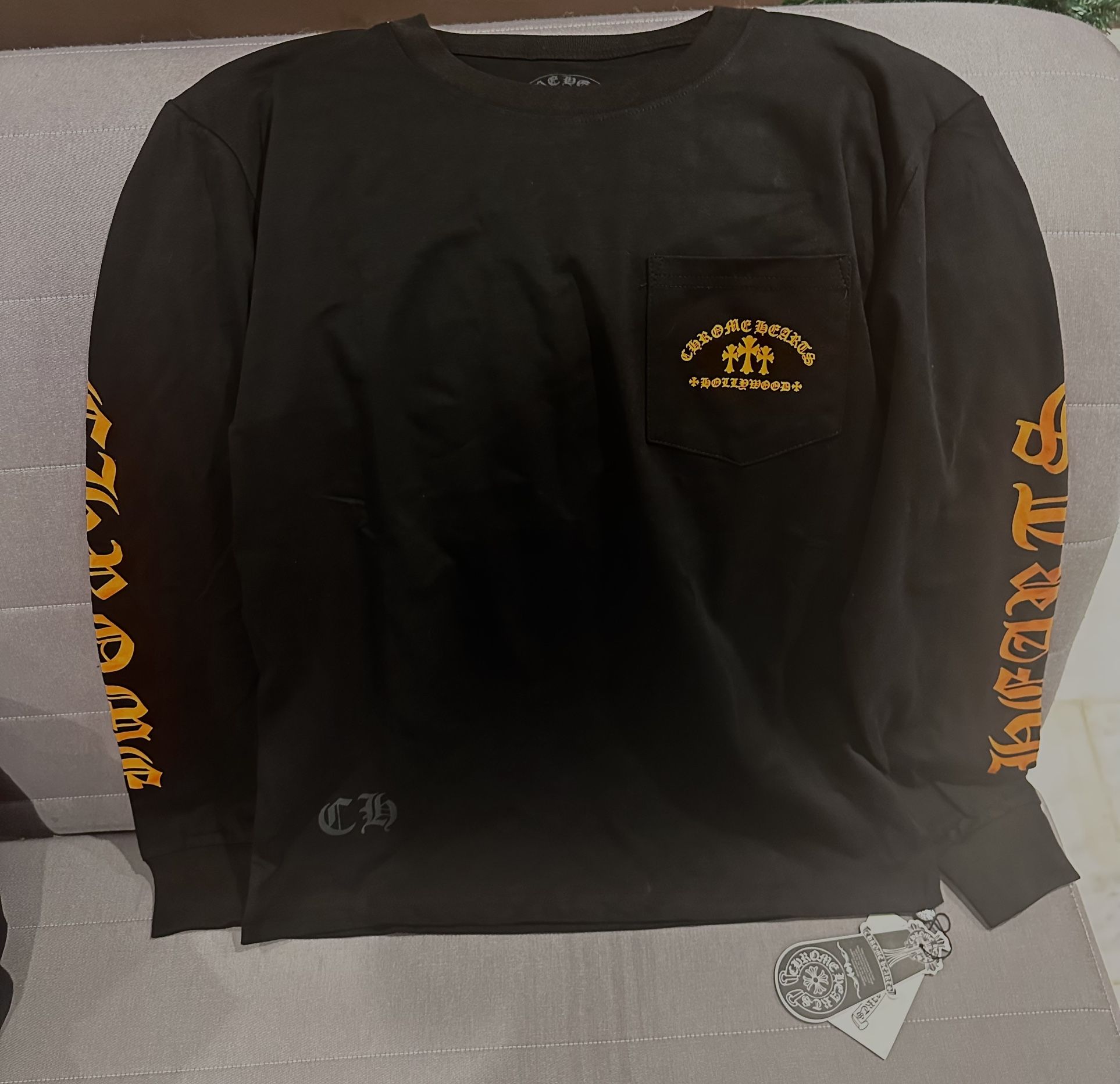 Orange Chrome Hearts Long Sleeve