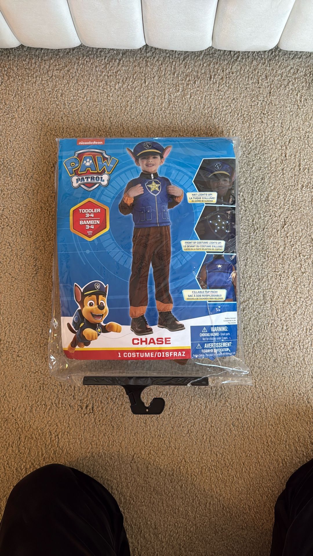 Halloween Costume Paw Patrol Chase Toddler 3-4