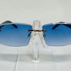 Cartier Rimless Sunglasses – Blue Lenses – 