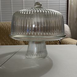 Cake plate with dome cover 